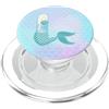Cute Mermaid Alphabet Letters Apparel Co Lettera sirena I acquerello alfabeto design PopSockets PopGrip per MagSafe