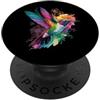 Nature Wings Art Studio Design botanico colorato con colibrì e fiori selvatici PopSockets PopGrip Adesivo