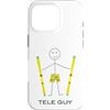 Whyitsme Design Custodia per iPhone 16 Pro Funny Mens Tele Sci, Ragazzi Telemark sciatore