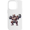 Bear Lifting Barbell Workout Fitness Str Custodia per iPhone 14 Pro Orso con bilanciere Fitness Training Muscle Building