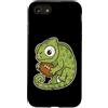 rugby chameleon mascot cute rugby oval b Custodia per iPhone SE (2020) / 7/8 Rugby Camaleonte Con Palla