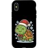 turtle winter cute animal snow box winte Custodia per iPhone X/XS Tartaruga invernale con scatola