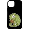 rugby chameleon mascot cute rugby oval b Custodia per iPhone 15 Plus Rugby Camaleonte Con Palla