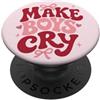 Coquette Attitude Wear Make Boys Cry Girls Humor Femminile Citazione Cuori Rosa PopSockets PopGrip Adesivo