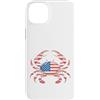 Red White Patriotic Crab Festive for All Custodia per iPhone 14 Plus Red White Patriotic Crab Design 4 luglio 250 Anno