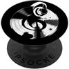 Musik Motive Retro Schallplatte Techno House - Disco elettrico con musica retrò PopSockets PopGrip Adesivo