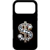 Golden Dollar Sign Diam0nds Luxury Curre Custodia per iPhone 17 Pro Max Oro Dollaro Segno Diam0nds Lusso Valuta Soldi