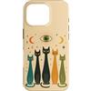 Retro Atomic Cosmic Cat Mid Century Custodia per iPhone 16 Pro Mystic Cats Celestial Eye Moon Feline