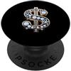 Golden Dollar Sign Diam0nds Luxury Curre Oro Dollaro Segno Diam0nds Lusso Valuta Soldi PopSockets PopGrip Adesivo