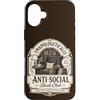 Goth Book Club Apparel Custodia per iPhone 16 Plus Book Club Reading Amante Bookworm Biblioteca introversa