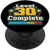Gaming Graphic Tees Gaming is life Livello 30 Compleanno completo del giocatore PopSockets PopGrip Adesivo