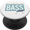 Whyitsme Design Divertente Umorismo di pesca Tutto sulla pesca alla spigola PopSockets PopGrip Adesivo