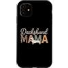 Dachshund Mama Pet Lovers Custodia per iPhone 11 Stampa leopardata Bassotto Mama Wiener Dog Design