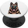 Black German Shepherd Stuffed Animal Dog Pastore Tedesco Accessori Cani Occhiali Da Sole Pastore Tedesco PopSockets PopGrip Adesivo
