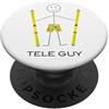 Whyitsme Design Funny Mens Tele Sci, Ragazzi Telemark sciatore PopSockets PopGrip Adesivo