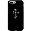 LUKE GALLERY Custodia per iPhone 7 Plus/8 Plus The Yellow Shine Heart Diamonds Silver Cross