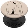Midnight Moon Studio Luna Ragazza Silhouette Celeste Fantasy Boho PopSockets PopGrip Adesivo