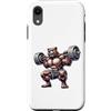 Bear Lifting Barbell Workout Fitness Str Custodia per iPhone XR Orso con bilanciere Fitness Training Muscle Building