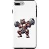 Bear Lifting Barbell Workout Fitness Str Custodia per iPhone 7 Plus/8 Plus Orso con bilanciere Fitness Training Muscle Building