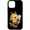 skateboard bee skating insect skater ska Custodia per iPhone 12 mini Carino Bee in sella a uno skateboard