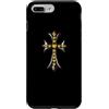 LUKE GALLERY Custodia per iPhone 7 Plus/8 Plus The Yellow Shine Heart Pave Diamonds Silver Cross
