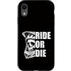 Brutusals Design Custodia per iPhone XR Pedala o muori in bici in discesa
