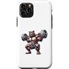 Bear Lifting Barbell Workout Fitness Str Custodia per iPhone 11 Pro Orso con bilanciere Fitness Training Muscle Building