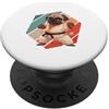 Divertente simpatico carlino karate cintura nera arte PopSockets PopGrip Adesivo