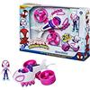 Marvel Hasbro Spidey e i Suoi Fantastici Amici - Ghost-Spider e Copter-Cycle, Veicolo Convertibile 2-in-1 con Personaggio da 10 cm, per Bambini dai 3 Anni in su