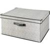 H&H Scatola Armadio in Polipropilene Grigio 50x40x25cm