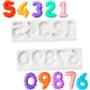 Pjeghbvop Stampi in silicone a forma di numeri di palloncini, strumento di cottura per mousse, decorazioni per torte, cioccolato, caramelle, sapone, cioccolato, antiaderente, facile da pulire