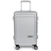 Eastpak Bagaglio da cabina a 4 ruote Eastpak Resist'r Case S Robusta valigia rigida con telaio in alluminio Metal Silver