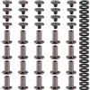 YIXISI 20 Set M5x10mm Viti per Rilegatura Chicago Kit, Rivetti A Vite, Rivetti in Pelle, Chicago Nail Rivet Vite, per Rilegatura di Libri Decorativi in Pelle, Nichel Nero