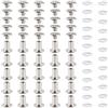YIXISI 25 Set M5x8mm Viti per Rilegatura Chicago Kit, Rivetti A Vite, Rivetti in Pelle, Chicago Nail Rivet Vite, per Rilegatura di Libri Decorativi in Pelle, Argento