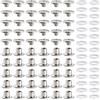 YIXISI 30 Set M5x4mm Viti per Rilegatura Chicago Kit, Rivetti A Vite, Rivetti in Pelle, Chicago Nail Rivet Vite, per Rilegatura di Libri Decorativi in Pelle, Argento