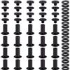 YIXISI 20 Set M5x10mm Viti per Rilegatura Chicago Kit, Rivetti A Vite, Rivetti in Pelle, Chicago Nail Rivet Vite, per Rilegatura di Libri Decorativi in Pelle, Nero Pistola