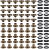 YIXISI 30 Set M5x4mm Viti per Rilegatura Chicago Kit, Rivetti A Vite, Rivetti in Pelle, Chicago Nail Rivet Vite, per Rilegatura di Libri Decorativi in Pelle, Bronzo