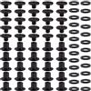 YIXISI 25 Set M5x5mm Viti per Rilegatura Chicago Kit, Rivetti A Vite, Rivetti in Pelle, Chicago Nail Rivet Vite, per Rilegatura di Libri Decorativi in Pelle, Nero Pistola