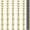 YIXISI 20 Set M5x10mm Viti per Rilegatura Chicago Kit, Rivetti A Vite, Rivetti in Pelle, Chicago Nail Rivet Vite, per Rilegatura di Libri Decorativi in Pelle, Oro