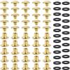 YIXISI 25 Set M5x5mm Viti per Rilegatura Chicago Kit, Rivetti A Vite, Rivetti in Pelle, Chicago Nail Rivet Vite, per Rilegatura di Libri Decorativi in Pelle, Oro
