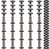 YIXISI 20 Set M5x12mm Viti per Rilegatura Chicago Kit, Rivetti A Vite, Rivetti in Pelle, Chicago Nail Rivet Vite, per Rilegatura di Libri Decorativi in Pelle, Nichel Nero