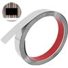 QUVBKZ 6 m Adesivo Muro Decorativo in Acciaio Inox, Larga 25 mm Striscia Metallica Autoadesiva, Può Essere Ritagliato Rifiniture per Pareti, per Anta del Mobile a Specchio a Parete (1)