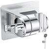 YEAUPE PRO supporto per doccetta senza forare, fissaggio con colla, supporto per doccia regolabile a 45°, supporto universale per doccetta, supporto soffione doccia, supporto per doccetta WC