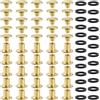 YIXISI 25 Set M5x6mm Viti per Rilegatura Chicago Kit, Rivetti A Vite, Rivetti in Pelle, Chicago Nail Rivet Vite, per Rilegatura di Libri Decorativi in Pelle, Oro