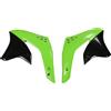 Ufo Copertura radiatore UFO PLAST in 2 pezzi per Kawasaki KX F 450 cc, anni di produzione 2006-2008, colore: verde OEM