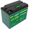 12V 42AH LIFEPO4 PACCO BATTERIA RICARICABILE LITIO FERRO FOSFATO 223x121x175