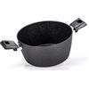 Moneta Etnea Evolution Pentola Induzione 24 cm Antiaderente, Casseruola Antiaderente con Fondo Net Induction e Manici Atermici, Alluminio Forgiato - Made in Italy