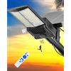Gefolly Lampione Solare LED Esterno, Led Lampioni da esterni, 6500K Luz de Seguridad Jardín, IP67 Impermeabili Lampioni da Esterni per Cortile, Giardino(SL-8500W,500000LM)