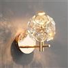 Lampada da Parete Moderna a LED in Oro Rosa Prisma Applique da Parete in Cristallo, Applique da Comodino cablata, 3000K/4000K/6000K Regolabile, Applique da Parete in Cristallo K9 c