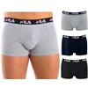 Fila 2 o 3 Pezzi Boxer Uomo Cotone Elasticizzato - Boxer Uomo Cotone - Mutande (M, 3 Pezzi Assortiti)